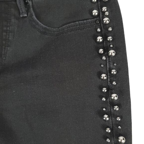 Driftwood Jackie Studded Jeans Black Skinny Denim Punk Biker Moto E Girl - Picture 5 of 14